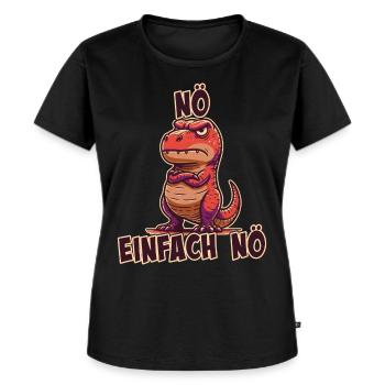 Nö einfach Nö Tyrannosaurus Rex Dino frecher T-Re - T-shirt Premium bio Femme - noir - Devant - Selfina (174cm)