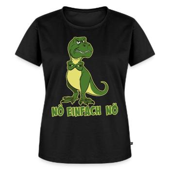 Nö einfach Nö Tyrannosaurus Rex Dino frecher T-Re - T-shirt Premium bio Femme - noir - Devant - Selfina (174cm)