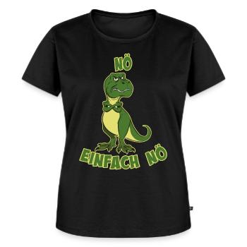 Nö einfach Nö Tyrannosaurus Rex Dino frecher T-Re - T-shirt Premium bio Femme - noir - Devant - Selfina (174cm)