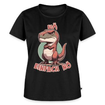 Nö einfach Nö Tyrannosaurus Rex Dino frecher T-Re - T-shirt Premium bio Femme - noir - Devant - Selfina (174cm)