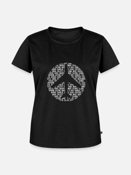 Flugzeug - Frauen Premium Bio T-Shirt - Schwarz