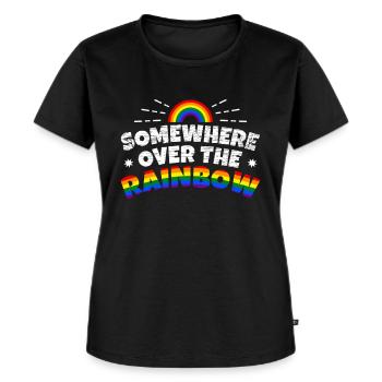 arc en ciel - T-shirt Premium bio Femme - noir - Devant - Selfina (174cm)