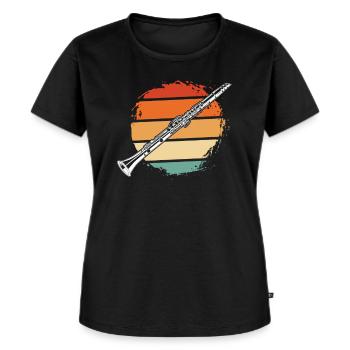 Klarinette Musikinstrument Shirt Band Spieler - Frauen Premium Bio T-Shirt - Schwarz - Vorne - Selfina (174cm)