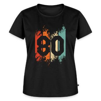 80. Geburtstag - Frauen Premium Bio T-Shirt - Schwarz - Vorne - Selfina (174cm)