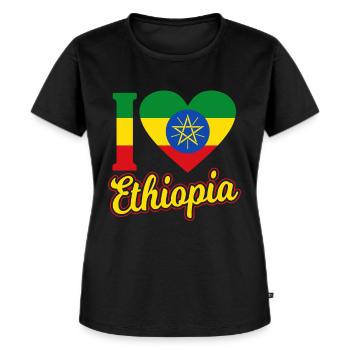 Ethiopie - T-shirt Premium bio Femme - noir - Devant - Selfina (174cm)