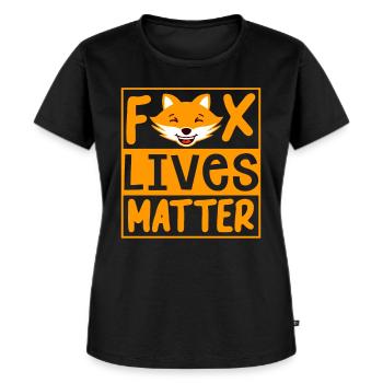 Renard - T-shirt Premium bio Femme - noir - Devant - Selfina (174cm)
