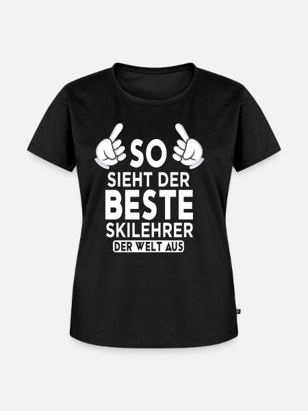 Skilehrer Spruch - Frauen Premium Bio T-Shirt - Schwarz