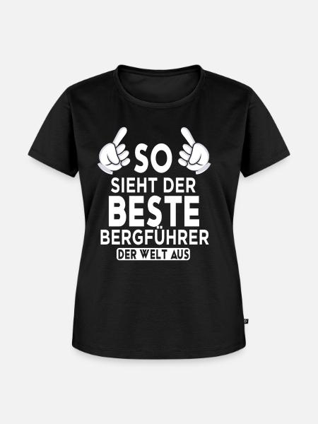 Bergführer Spruch - Frauen Premium Bio T-Shirt - Schwarz