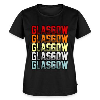 Glasgow Ecosse Cadeau de Voyage - T-shirt Premium bio Femme - noir - Devant - Selfina (174cm)