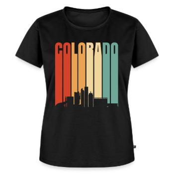 Colorado stadtbild geschenk - Frauen Premium Bio T-Shirt - Schwarz - Vorne - Selfina (174cm)