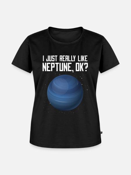 Neptun - Frauen Premium Bio T-Shirt - Schwarz