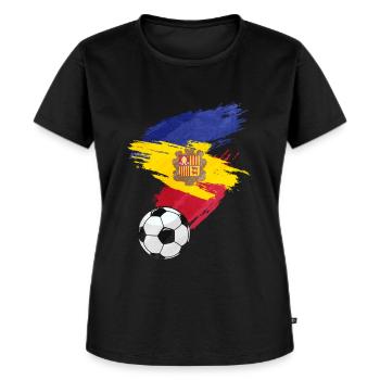 Andorra Soccer Soccer Flag - Women's Premium Organic T-shirt - black - Front - Selfina (174cm)