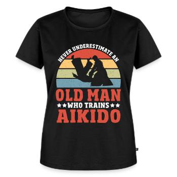 Cadeau d’arts martiaux d’Aïkido - T-shirt Premium bio Femme - noir - Devant - Selfina (174cm)
