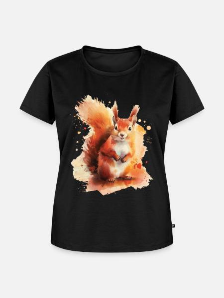 Eichhörnchen - Frauen Premium Bio T-Shirt - Schwarz