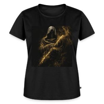 Querflöte - Frauen Premium Bio T-Shirt - Schwarz - Vorne - Selfina (174cm)
