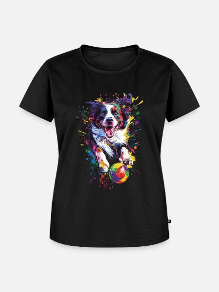 Border Collie - Frauen Premium Bio T-Shirt - Schwarz