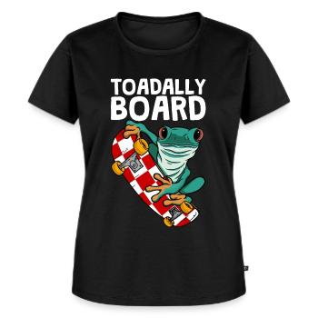Frog Skateboarding Skateboard Toadally Board - T-shirt Premium bio Femme - noir - Devant - Selfina (174cm)