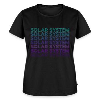 Astrologie du système solaire Rétro - T-shirt Premium bio Femme - noir - Devant - Selfina (174cm)