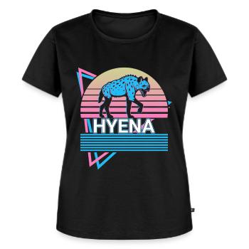 Hyena Retro Gift - Women's Premium Organic T-shirt - black - Front - Selfina (174cm)