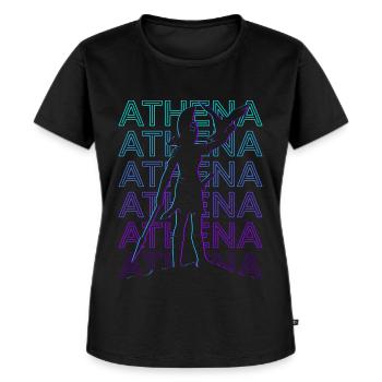 Athena Athene Antike Göttin Griechische Mythologie - Frauen Premium Bio T-Shirt - Schwarz - Vorne - Selfina (174cm)