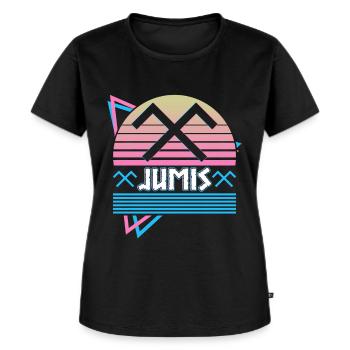 Le symbole letton de Jumi Dieu païen Antiquité Sy - T-shirt Premium bio Femme - noir - Devant - Selfina (174cm)