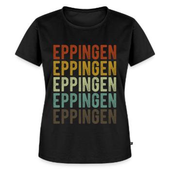 Eppingen Stadt Retro Vintage - Frauen Premium Bio T-Shirt - Schwarz - Vorne - Selfina (174cm)