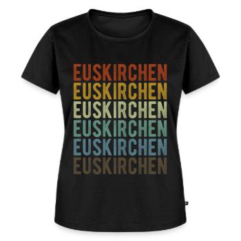 Euskirchen Stadt Retro Vintage - Frauen Premium Bio T-Shirt - Schwarz - Vorne - Selfina (174cm)