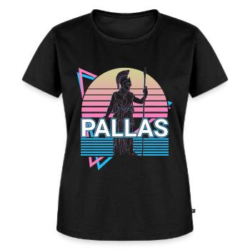 Pallas Griechischer Gott Antike griechische Mythol - Frauen Premium Bio T-Shirt - Schwarz - Vorne - Selfina (174cm)