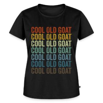 Cool vieille chèvre drôle de chèvre - T-shirt Premium bio Femme - noir - Devant - Selfina (174cm)