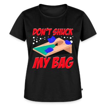 Lustiges Cornhole Corn Hole - Frauen Premium Bio T-Shirt - Schwarz - Vorne - Selfina (174cm)