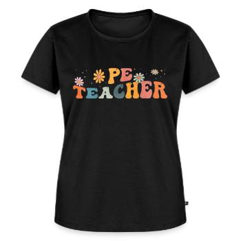 Groovy Professeur d’éducation physique - T-shirt Premium bio Femme - noir - Devant - Selfina (174cm)