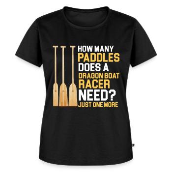 Funny Paddles a besoin d’un coureur de bateau-dragon - T-shirt Premium bio Femme - noir - Devant - Selfina (174cm)