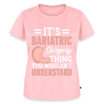 Lustig Magen - Frauen Premium Bio T-Shirt - Rosa - Vorne - AI Model Female 172 dark (172cm)