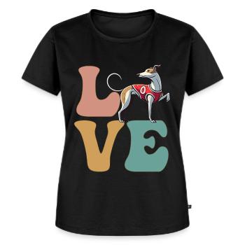 Windhund Hundeliebhaber - Frauen Premium Bio T-Shirt - Schwarz - Vorne - Selfina (174cm)