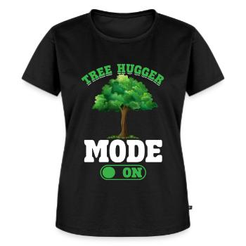 Environmentalists hugging trees - Women's Premium Organic T-shirt - black - Front - Selfina (174cm)