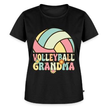 Groovy Volleyballspielerin - Frauen Premium Bio T-Shirt - Schwarz - Vorne - Selfina (174cm)