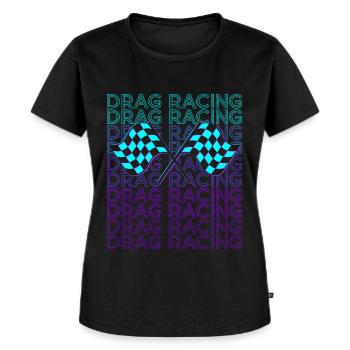 Drag Racing Drag Race Rennfahrer Retro - Frauen Premium Bio T-Shirt - Schwarz - Vorne - Selfina (174cm)