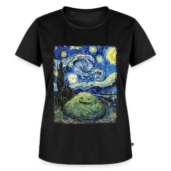 Schleim Sternennacht Malerei - Frauen Premium Bio T-Shirt - Schwarz - Vorne - Selfina (174cm)