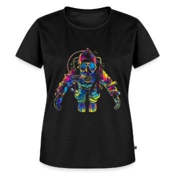 Sporttauchen Taucher Popart - Frauen Premium Bio T-Shirt - Schwarz - Vorne - Selfina (174cm)