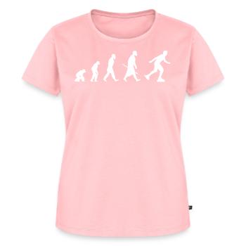 Evolution of roller blade - Frauen Premium Bio T-Shirt - Rosa - Vorne - AI Model Female 172 dark (172cm)