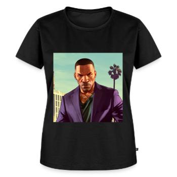 GTA5 Look - Will Smith - Frauen Premium Bio T-Shirt - Schwarz - Vorne - Selfina (174cm)