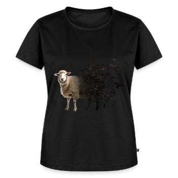 Sheep - Women's Premium Organic T-shirt - black - Front - Selfina (174cm)