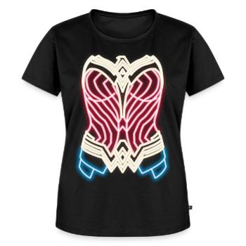 Wonder Woman 1984 Kostüm Neon - Frauen Premium Bio T-Shirt - Schwarz - Vorne - Selfina (174cm)