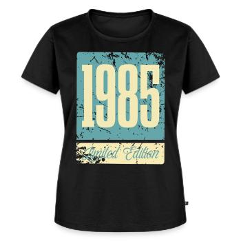 1985 Geboren Geburtstag Geburtsjahr - Frauen Premium Bio T-Shirt - Schwarz - Vorne - Selfina (174cm)
