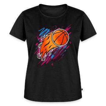 Basketball Basketballer - Frauen Premium Bio T-Shirt - Schwarz - Vorne - Selfina (174cm)