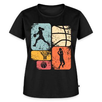 Basketball Basketballerin Frauen Basketball - Frauen Premium Bio T-Shirt - Schwarz - Vorne - Selfina (174cm)
