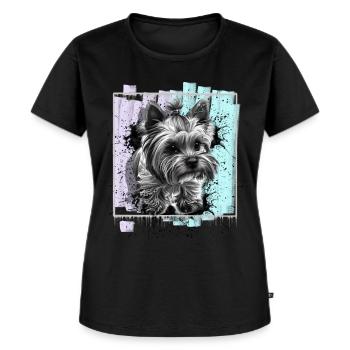 Yorkshire Terrier - Women's Premium Organic T-shirt - black - Front - Selfina (174cm)