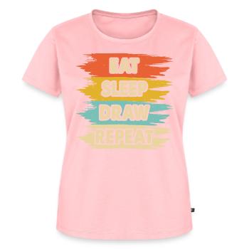 Zeichnen Malen - Frauen Premium Bio T-Shirt - Rosa - Vorne - AI Model Female 172 dark (172cm)
