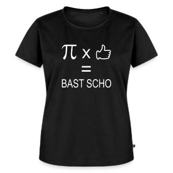 Pi X Daumen lustige Mathe Rechenformel - Frauen Premium Bio T-Shirt - Schwarz - Vorne - Selfina (174cm)