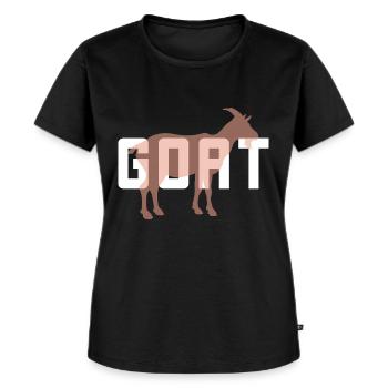 Ziege - Frauen Premium Bio T-Shirt - Schwarz - Vorne - Selfina (174cm)